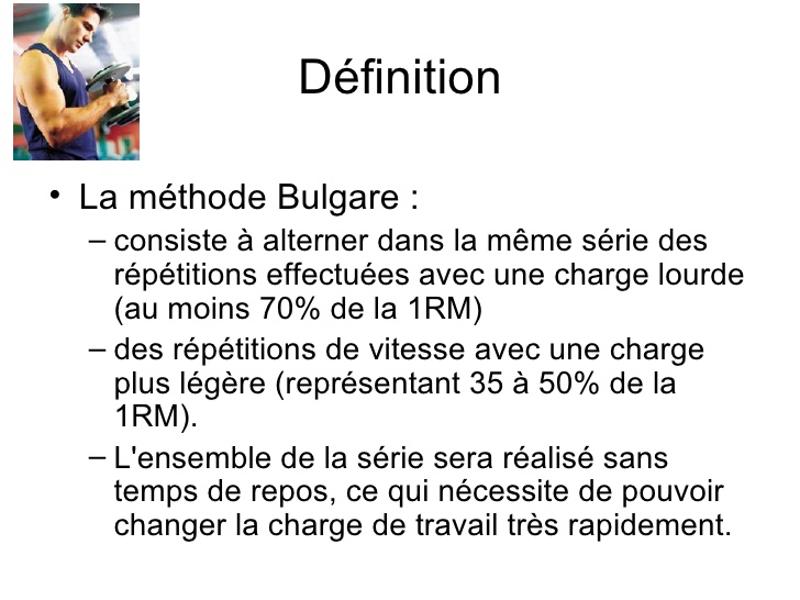 musculation méthode bulgare