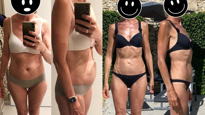 avant/après musculation 3 mois femme