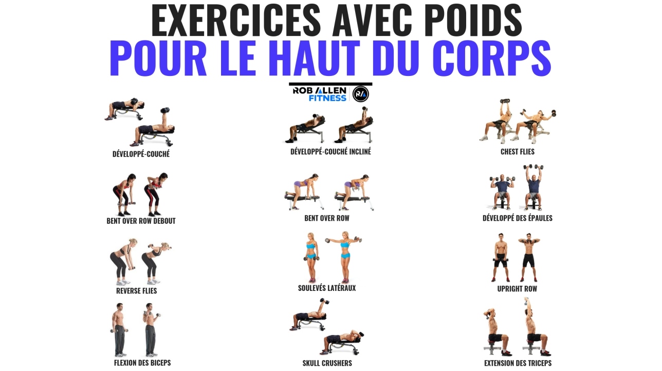 Entraînement du haut du corps avec des poids libres