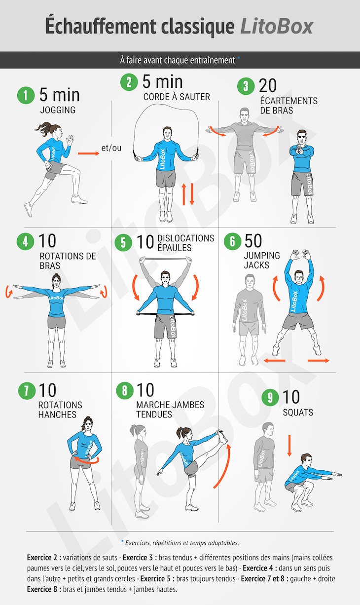 exercice echauffement musculation